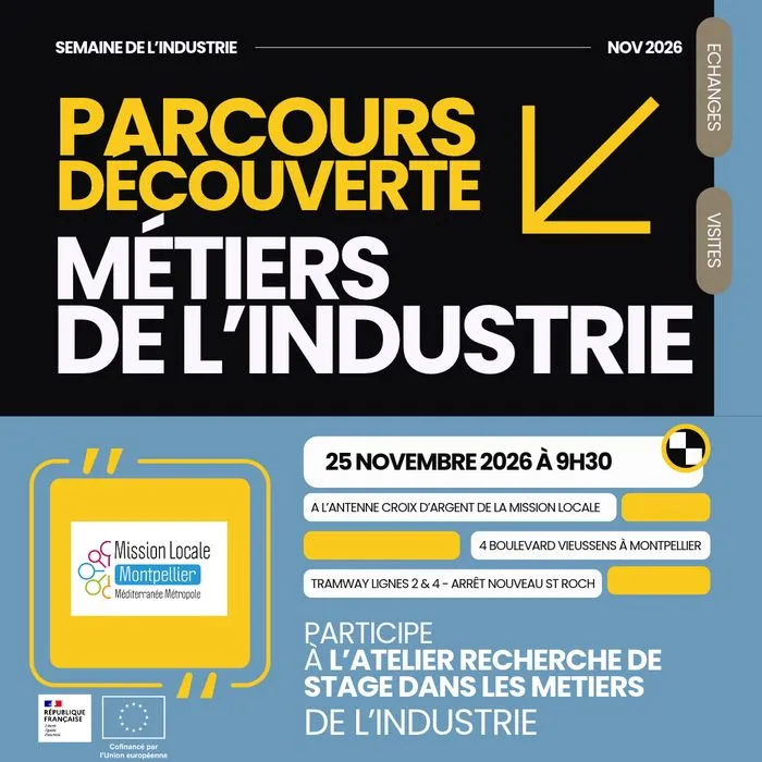 Parcours découverte des métiers de l'industrie : atelier recherche de stage