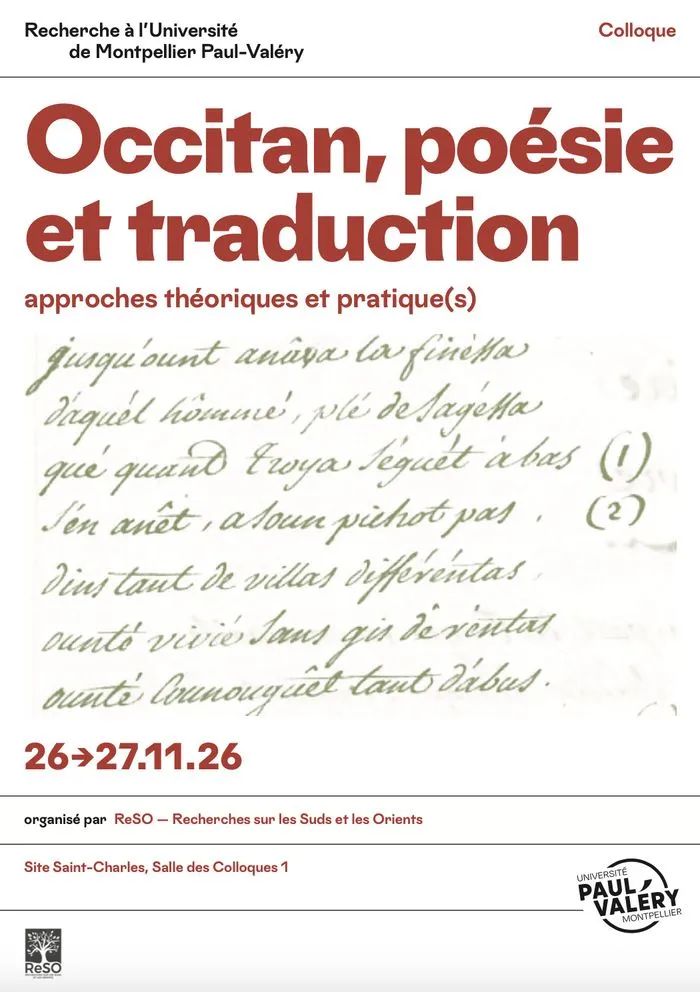 Colloque "Occitan, poésie et traduction"