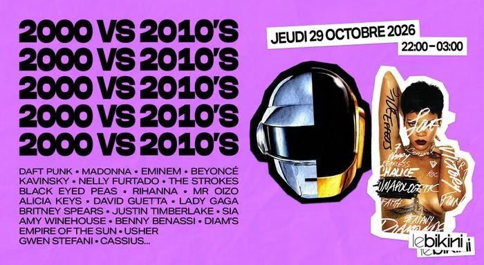 Soirée années 2000 vs 2010
