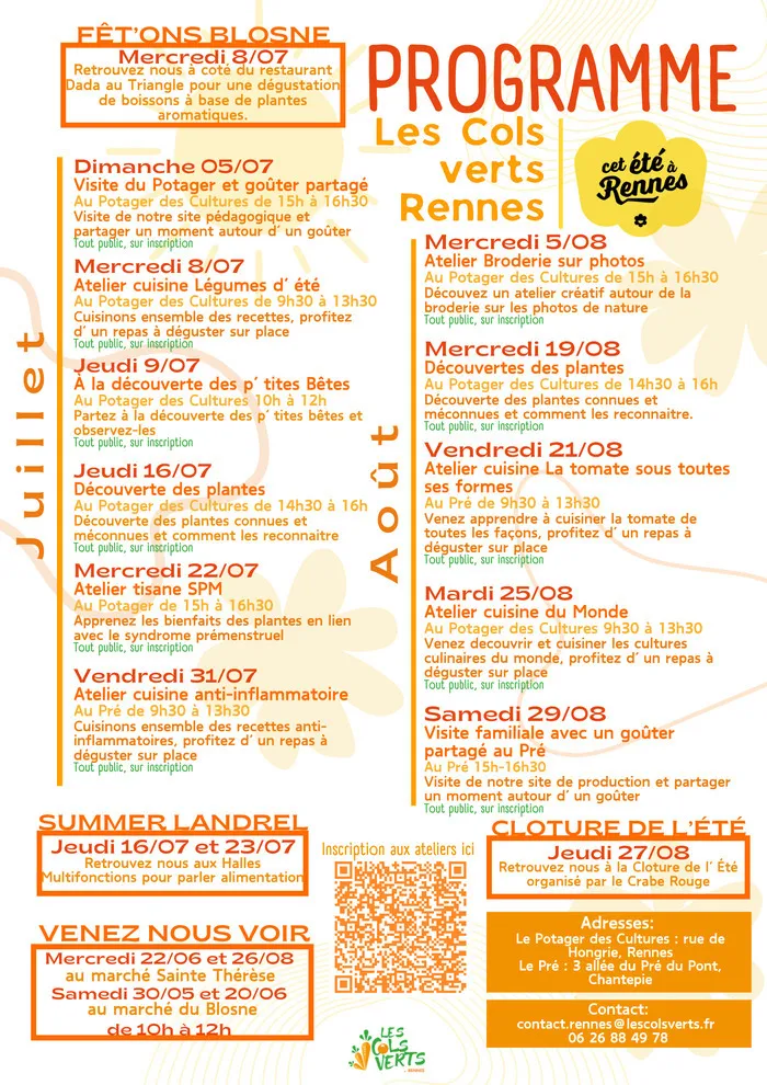 Programme d'été 2026