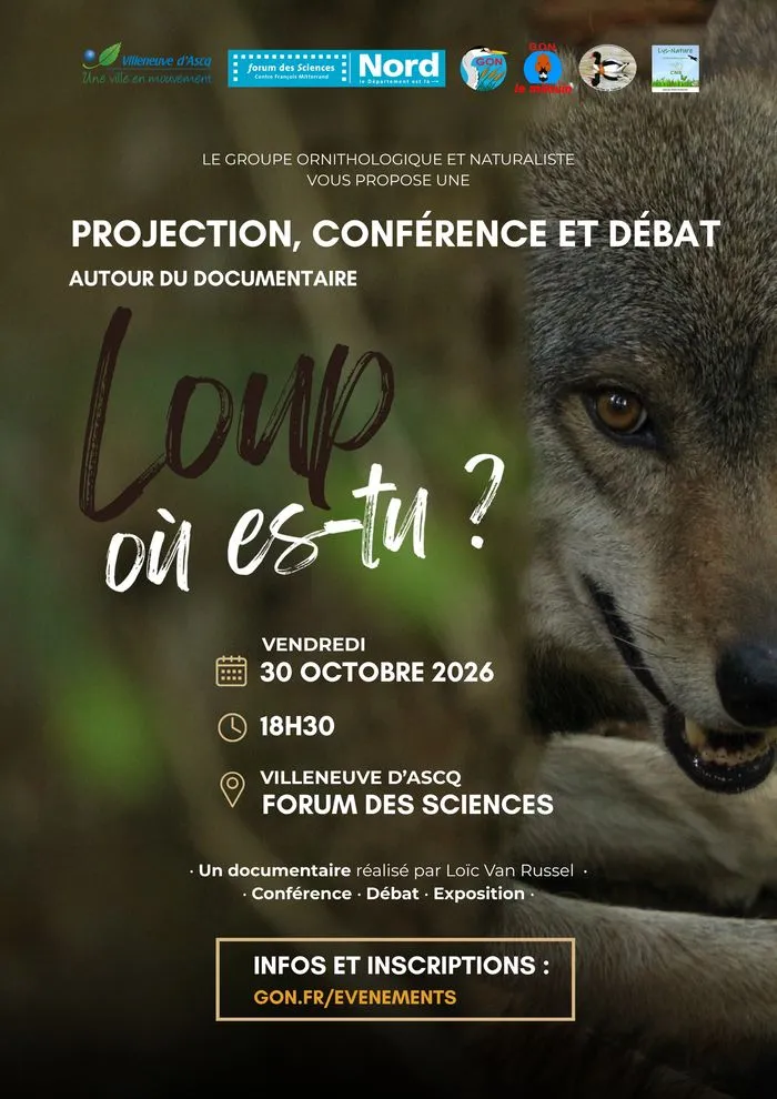 Le loup dans la région : projection, conférence-débat et exposition
