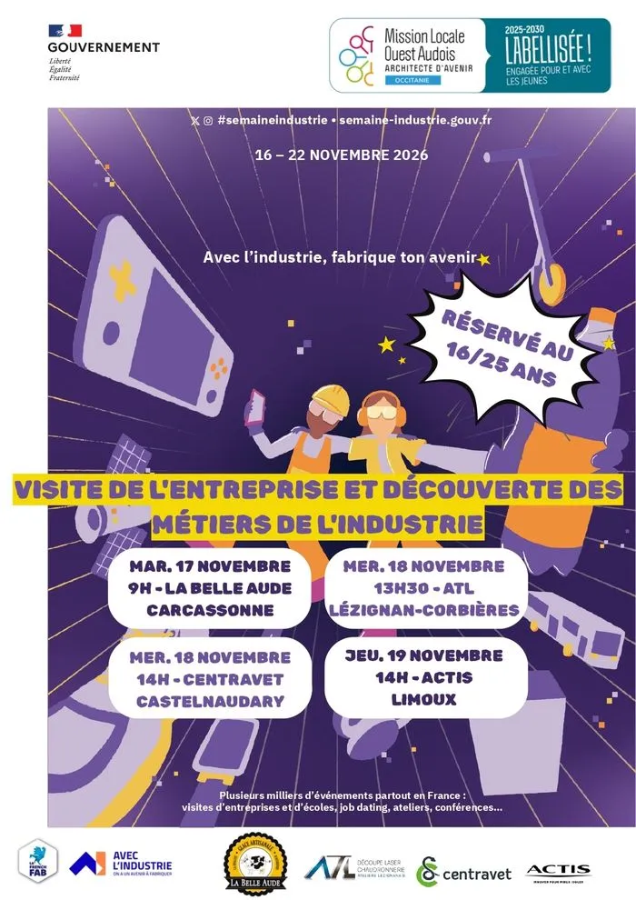 Visite d'entreprises et découverte des métiers de l'industrie