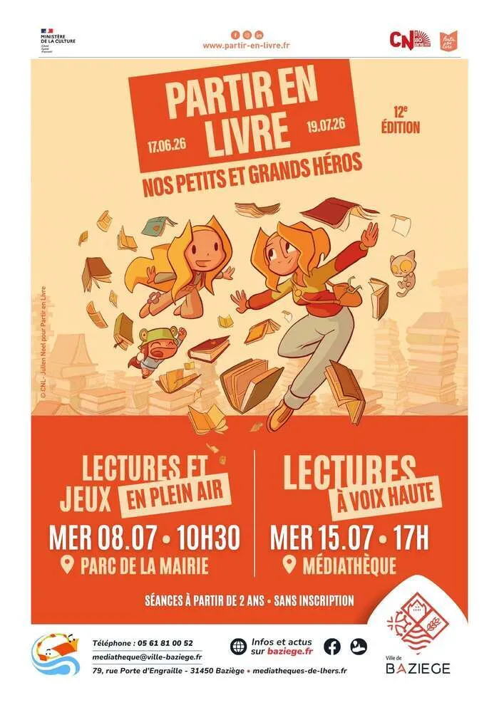 Partir en Livre à la Médiathèque de Baziège