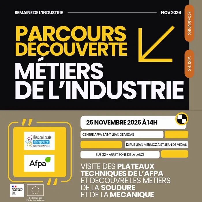 Parcours découverte des métiers de l'industrie : visite du centre AFPA