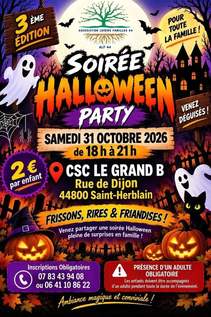 Soirée Halloween à St-Herblain