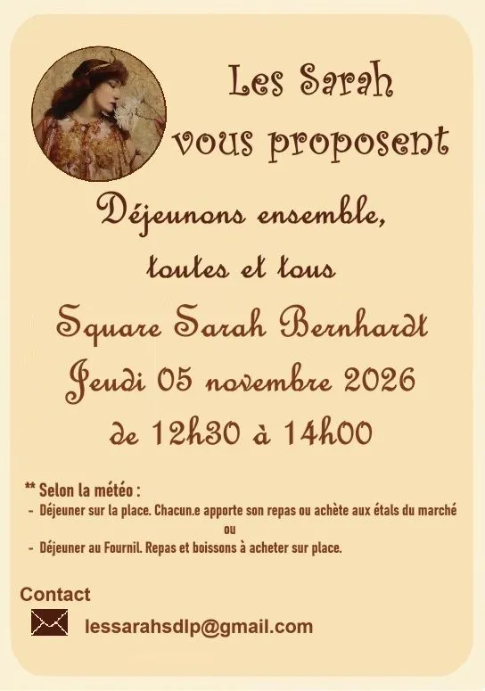 🙋🏿‍♀️ 🙋🏽‍♀️ 🙋🏼‍♂️ Faisons vivre la place Sarah Bernhardt à Bréquigny ! 🙋🏾‍♂️ 🙋🏼‍♂️ 🙋🏻‍♀️