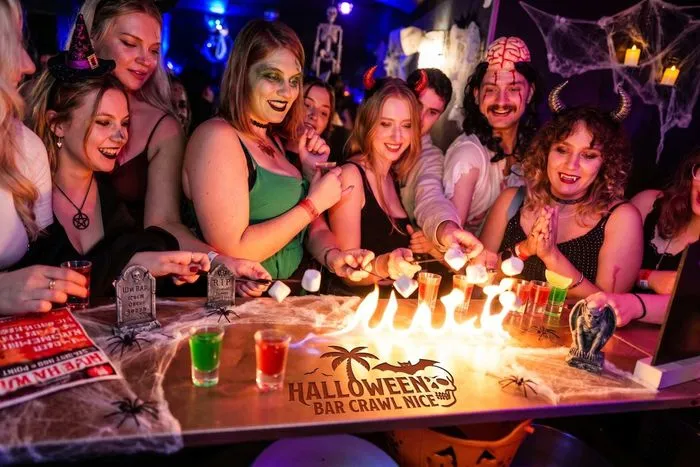 Halloween bar crawl party Nice